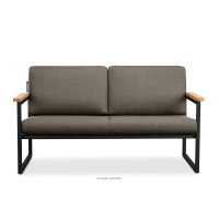 Sofa ogrodowa 2 w stylu industrialnym ze stali TRIBO