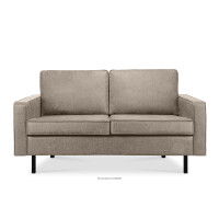 Sofa w stylu loft 2 osobowa jasny szary INVIA