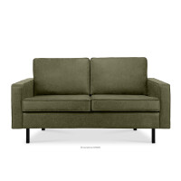 Sofa w stylu loft 2 osobowa zielony INVIA