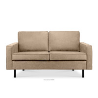 Sofa w stylu loft 2 osobowa beżowy INVIA
