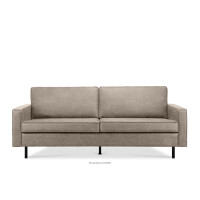 Sofa w stylu loft 3 osobowa jasny szary INVIA
