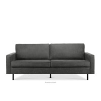 Sofa w stylu loft 3 osobowa ciemny szary INVIA