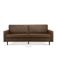 Sofa loftowa 3 osobowa ciemny brązowy INVIA
