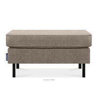Puf w stylu loft jasny szary INVIA