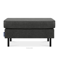 Puf w stylu loft ciemny szary INVIA