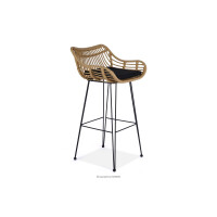 Hoker w stylu loft z rattanu syntetycznego BERIDIS