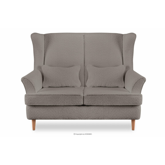 Skandynawska sofa dwuosobowa beżowa boucle STRALIS
