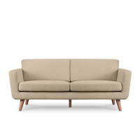 Skandynawska sofa teddy 3 osobowa kremowa TAGIO