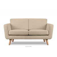 Skandynawska sofa 2 osobowa w tkaninie baranek beżowa TAGIO