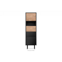 Wysoki regał w stylu loft z ryflowaniem LOFTY