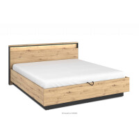 Łóżko w stylu loft ze stelażem HURICO