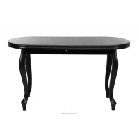 Duży stół rozkładany 140 cm vintage czarny ALTIS