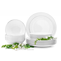Zestaw obiadowy dla 6 osób porcelana Platynowa Linia (18el.) BOSS PLATYNOWA LINIA