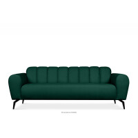 Wygodna sofa 3 osobowa ciemnozielona RUBERO