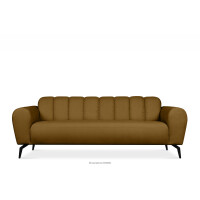 Nowoczesna sofa 3 musztardowa RUBERO