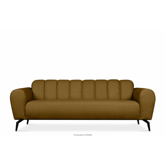 Nowoczesna sofa 3 musztardowa RUBERO