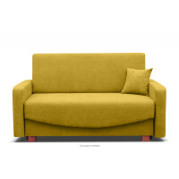 Sofa 3 rozkładana do spania amerykanka żółta INCA