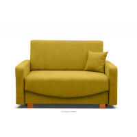 Sofa 2 rozkładana do spania amerykanka żółta INCA