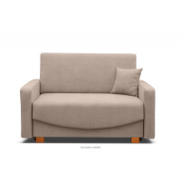 Sofa 2 z funkcją spania amerykanka do pokoju młodzieżowego beżowa INCA