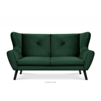 Ciemnozielona sofa trzyosobowa na nóżkach MIRO