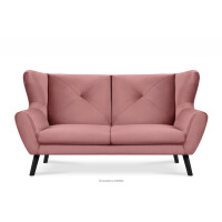 Różowa sofa 3 osobowa welur MIRO