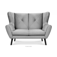 Elegancka sofa 2 osobowa jasnoszara MIRO