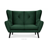 Ciemnozielona sofa dwuosobowa MIRO