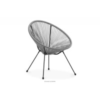 Fotel acapulco ogrodowy rattan szary GROSTI