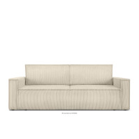 Sofa 3 rozkładana sztruks kremowa NAPI