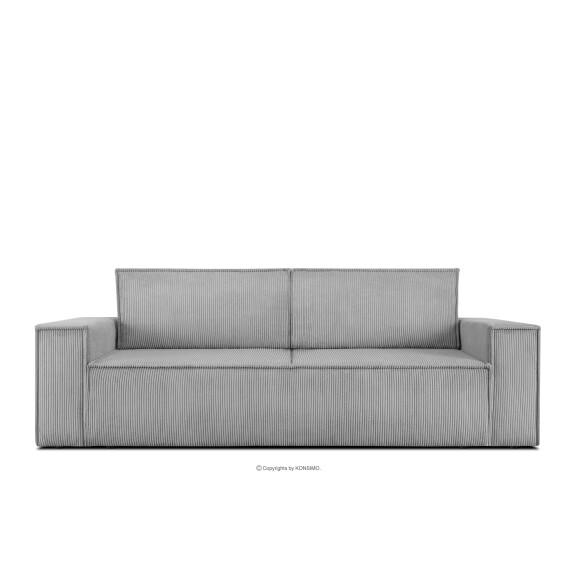 Sofa rozkładana 3 osobowa z pojemnikiem na pościel jasnoszara NAPI