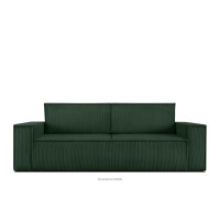 Sofa rozkładana 3 osobowa z pojemnikiem na pościel ciemnozielona NAPI
