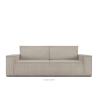 Sofa rozkładana 3 osobowa z pojemnikiem na pościel beżowa NAPI