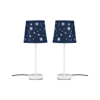 Lampa dla chłopca w gwiazdki granatowa do pokoju dziecięcego 2szt. TATI