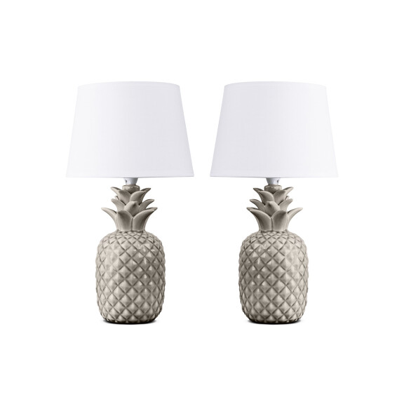 Lampa ananas biała do sypialni 2szt. AREDI