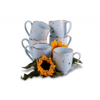 Zestaw dużych kubków polska porcelana dla 6 osób Cottage Sky ALUMINA