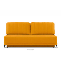 Prosta kanapa z funkcją spania 140x200 cm matowa żółta PULMO
