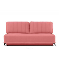 Prosta kanapa z funkcją spania 140x200 cm matowa różowa PULMO