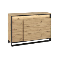 Komoda z półkami loft HURICO