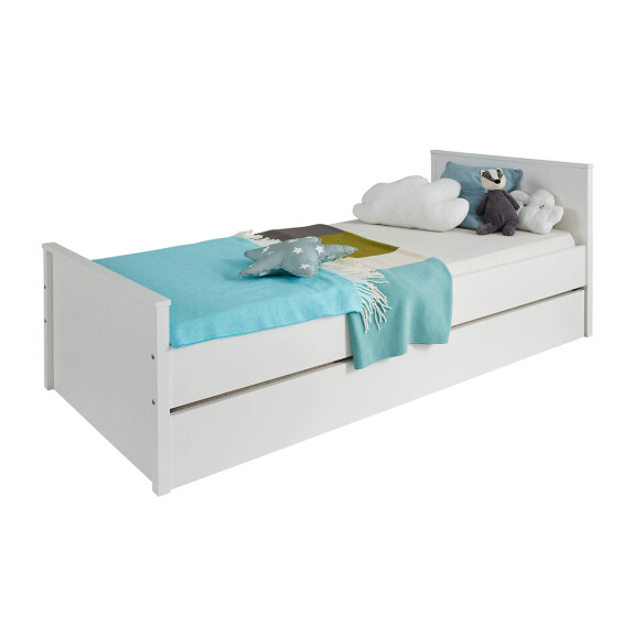 Elegancka rama łóżka 90 x 200 biała FARGE