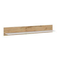 Półka wisząca 150 cm do pokoju dziennego biała / dąb DAMINO