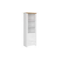 Regał z półkami 60 cm do pokoju dziennego biały / dąb DAMINO