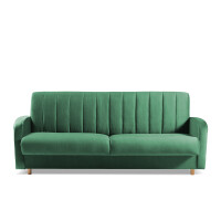 Rozkładana sofa do salonu automat wersalkowy ciemnozielona CAVICO