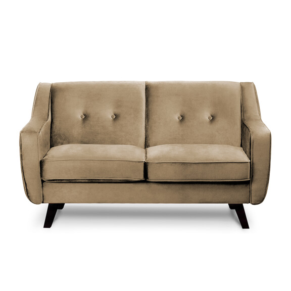 Skandynawska sofa 2 osobowa welur beżowa TERSO