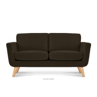 Brązowa skandynawska sofa 2 osobowa TAGIO