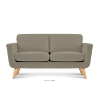 Beżowa skandynawska sofa 2 osobowa TAGIO