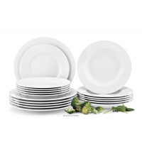 Serwis obiadowy porcelana dla 6 osób 18 biały MUSCARI