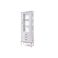 Witryna szklana 75 cm vintage biała BRITON