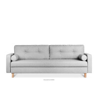 Szara sofa 3 osobowa rozkładana ERISO