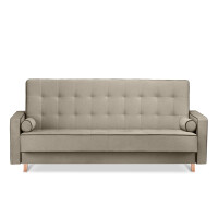 Beżowa sofa 3 osobowa z funkcją spania DOZER