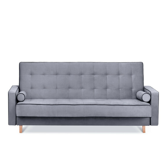 Szara sofa 3 osobowa z funkcją spania DOZER